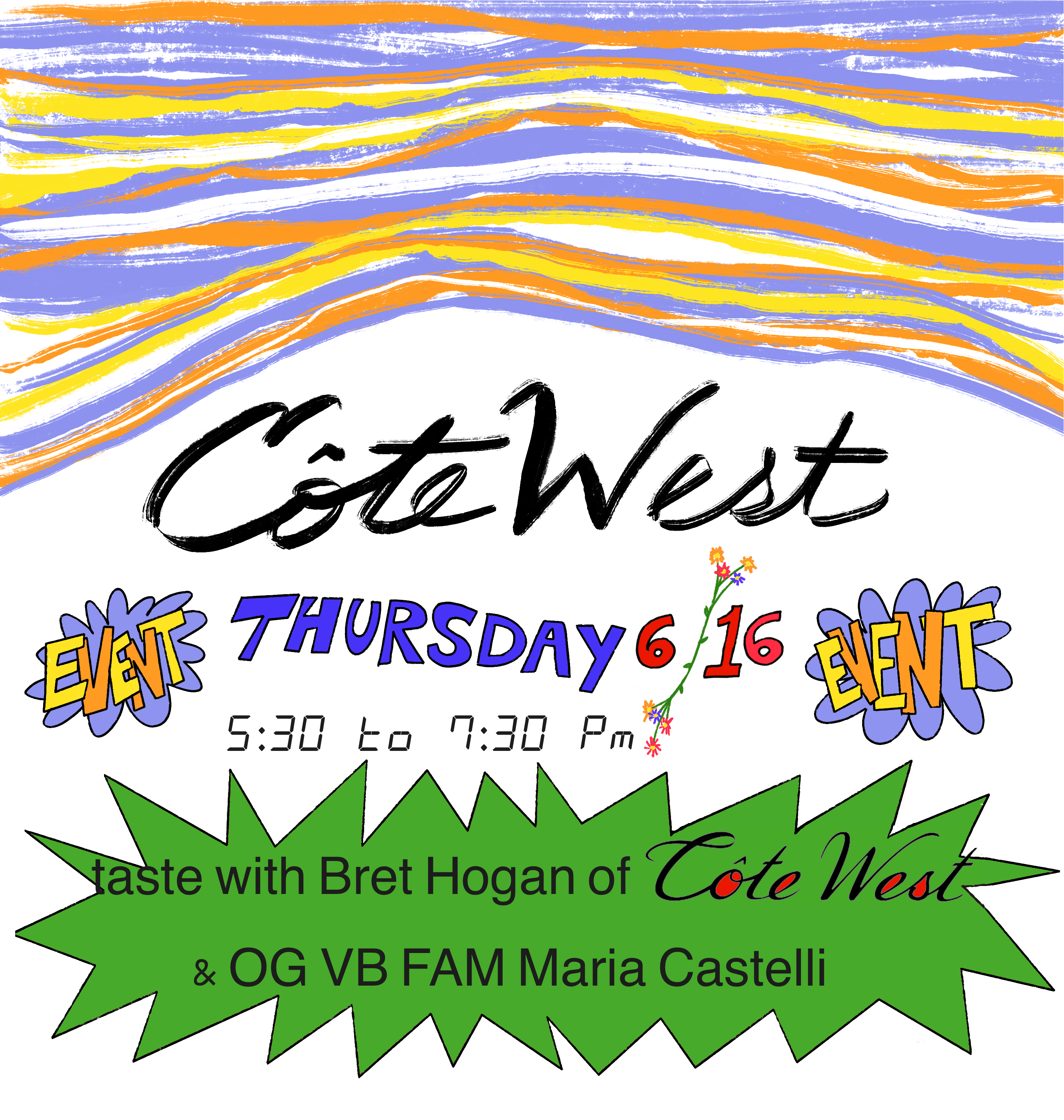 Oakland's Own Cote West @ Vine Street June 16th - Vintage Berkeley