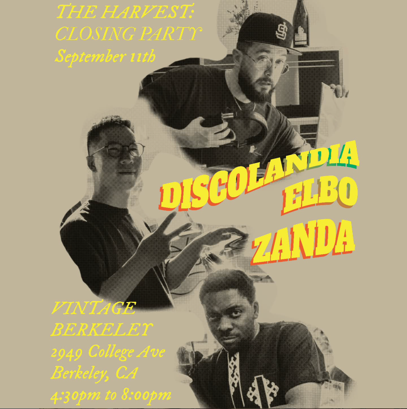 The Harvest: Closing Party @ College Ave. Friday, September 11th