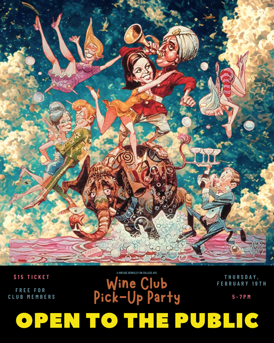 Wine Club Pick-up Party - Open to the Public @ College Ave. Thursday, February 19th