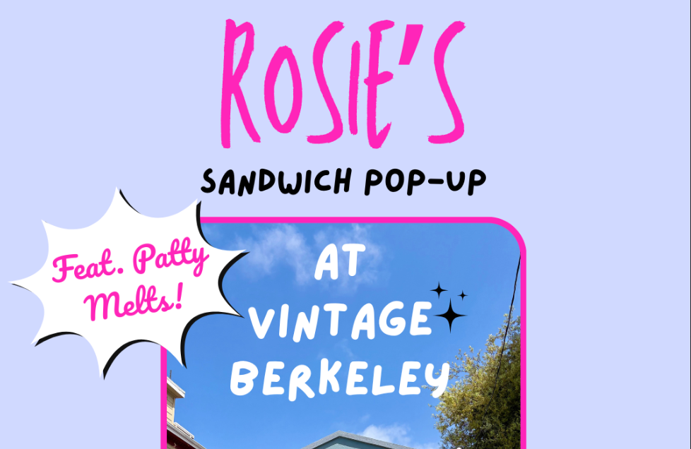 Rosie's Sandwich Pop Up @ Vine St. Saturday, August 9th