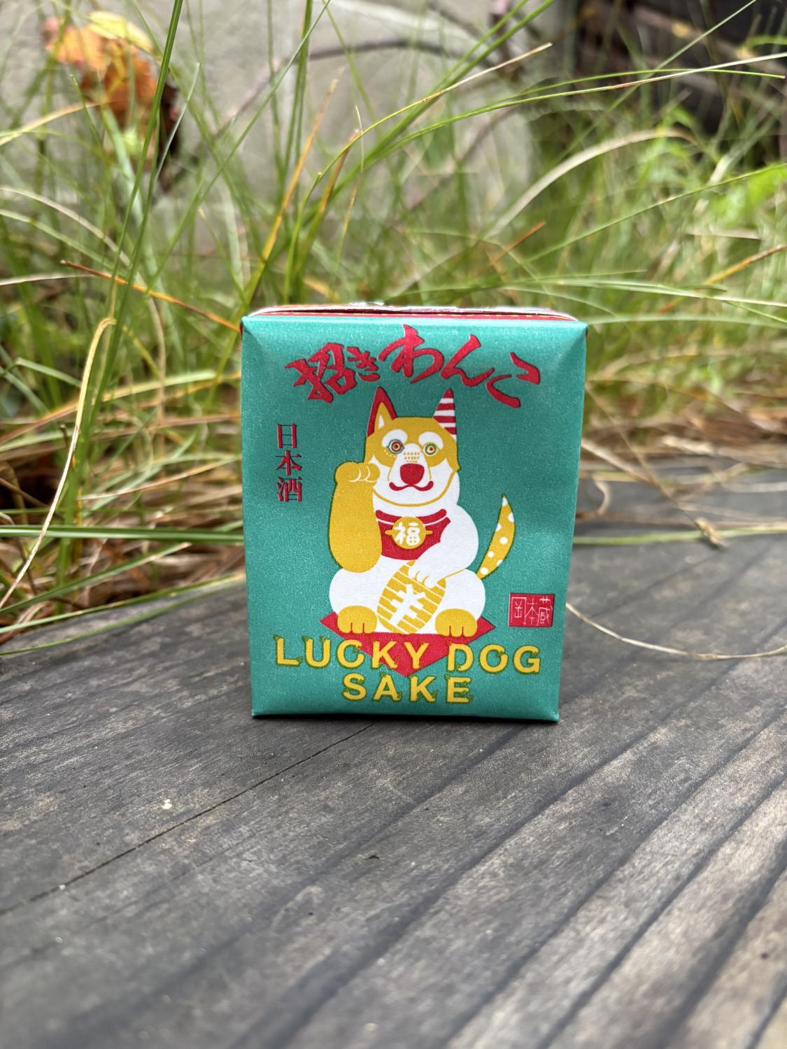 NV Lucky Dog Sake 180ml Tetra Box